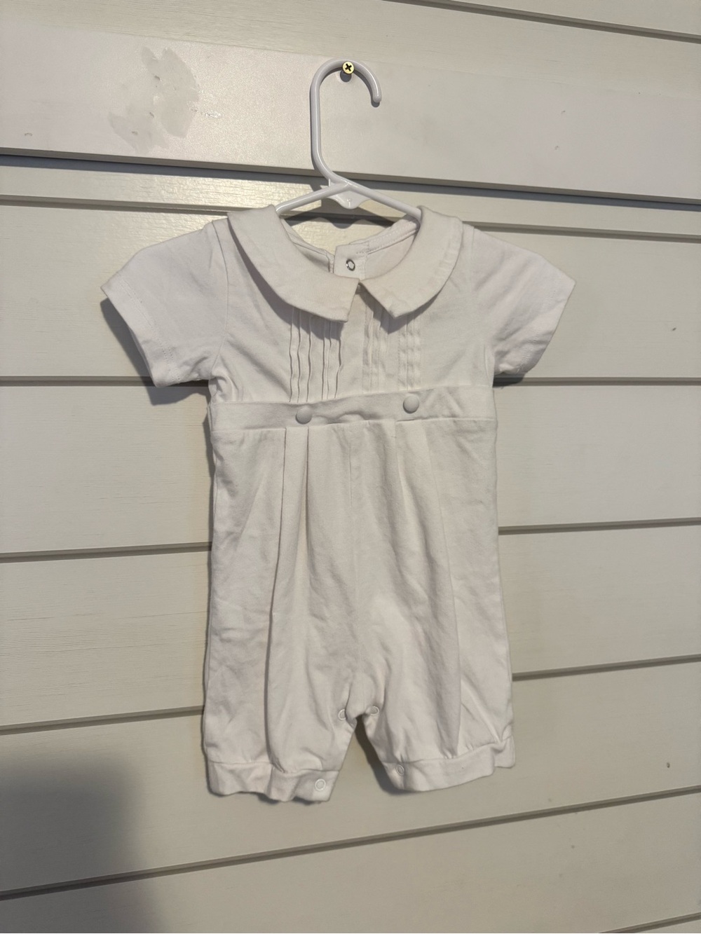 Classic White Peter Pan Collar Baby Romper